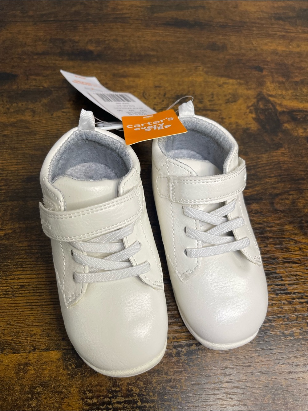 Carter's Every Step White Hook & Loop Low Top Sneakers Baby 6M M